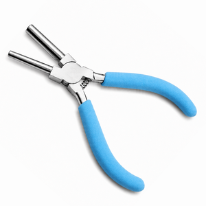 Pince à former des anneaux à ressort multi-barils professionnelle, poignée bleu clair, outil de fabrication de bijoux en acier inoxydable, façonnage de boucles DIY - Product Image 1