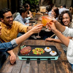 เตาย่างไฟฟ้าในร่ม 1500W แบบ 2-in-1 พร้อมแผ่นย่างถอดได้ ควบคุมอุณหภูมิได้ 5 ระดับ ถาดเล็ก 3 ใบ และตะแกรงสำหรับล้างในเครื่องล้างจานได้ - Product Image 3