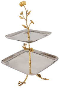 แท่นวางเค้กโลหะแวววาวดีไซน์ใหม่มีสไตล์หรูหราทันสมัยแท่นวางเค้กแนวโมเดิร์น - Product Image 3