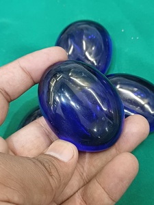 Pierre de palmier en obsidienne indigo, verre volcanique poli et lisse, pierre de méditation pour l'ancrage, le soulagement du stress et la guérison - Product Image 2