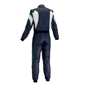 Traje de Carreras de Manga Larga para Hombre, Azul Marino, Blanco y Verde Azulado, Cortavientos, para Motociclismo y Automovilismo, para Todas las Estaciones - Product Image 2