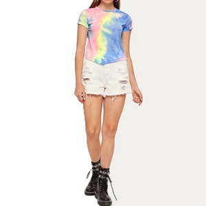 Camiseta Corta Tie Dye para Mujer, Nueva Colección 2026, Mejor Calidad, Precio Económico, Camiseta Corta Tie Dye para Mujer en Venta - Product Image 4