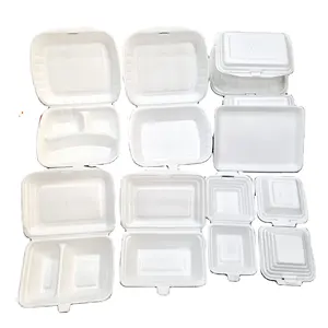 Hersteller niedriger Preis einweg-PS-Schaum-Lebensmittelbehälter Takeaway-Lunchbox weiße Farbe lieferant exportiert aus Vietnam
