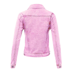 <b>Women</b> Denim Jacket Distressed Ripped Style Casual Streetwear Trendy Fashion <b>Coat</b> Custom Supplier - Product Image 4