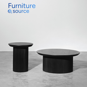 Table à manger en bois noir minimaliste moderne et écologique ronde Vietnam personnalisé en usine OEM/ODM pour meubles de salon - Product Image 1