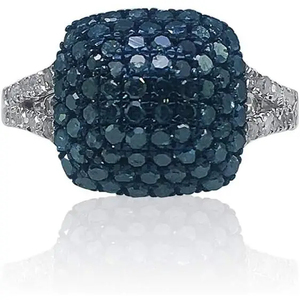 Bague de fiançailles en diamant de laboratoire Secret Sparkle avec diamants Peekaboo dissimulés sous la pierre et profil latéral éblouissant - Product Image 1