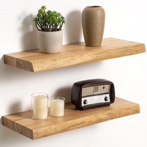 Sheesham Wood <b>Floating</b> Wall <b>Shelf</b> - Hand-Carved Jali <b>Bracket</b> Design Wholesale - Product Image 6
