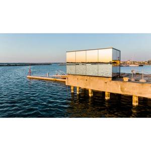 Pod de bien-être naturel invisible |   Design miroir géométrique, verre intimité et construction adaptée à l'hiver |   Sauna dans un paysage forestier/enséché - Product Image 4