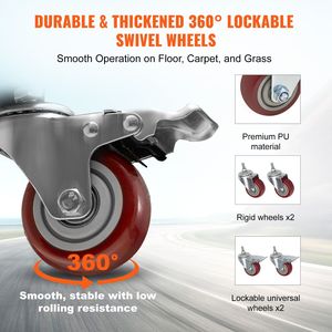 Carrello Commerciale in Ferro a Quattro Ruote, Capacità 12 Sedie, Carrello Pieghevole per Sedie, Trolley per Stoccaggio e Trasporto - Product Image 4
