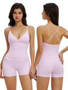 Ensemble de yoga 2 pièces pour femmes, taille élastique, respirant, séchage rapide, tissu polyester/nylon, couleur/taille personnalisable, haute qualité, fitness - Product Image 5