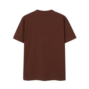 T-shirt décontracté en coton pour homme, col rond, coupe classique, manches courtes, couleur unie, tricoté, teint uni, design vierge - Product Image 3