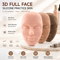 Masque facial réaliste en silicone 3D pour la pratique du maquillage permanent, du microblading, du tatouage des sourcils et des lèvres