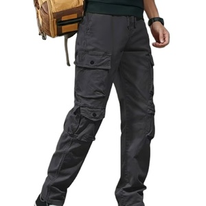 Pantalon cargo athlétique pour homme, personnalisé, multi-poches, décontracté, coupe ample, bas ouvert, pantalon de jogging droit pour la randonnée - Product Image 4