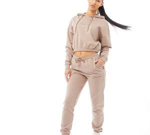 Women Green White Color Blocking Tracksuit Full Sleeve Turtleneck Casual <b>Jogger</b> Set Side Pockets Drawstring Closure - Product Image 3