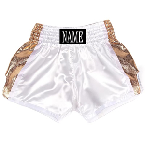 Shorts de Muay Thai Personalizados al por Mayor, Shorts de Boxeo Tailandés con Logotipo OEM, Tela Transpirable de Alta Calidad, Shorts Profesionales para Entrenamiento y Fitness - Product Image 3