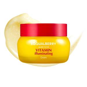 Crema Iluminadora con Vitaminas EQQUALBERRY, Vitamina C y 5% de Niacinamida + 3% de TXA, Humectante y Antienvejecimiento, Blanqueadora - Product Image 1