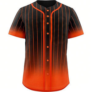 Wholesale Custom V-Neck Unisex Baseball Softball Jersey Breathable 100% <b>Polyester</b> Hot Selling Embroidered <b>Shirts</b> Baseball Jersey - Product Image 6