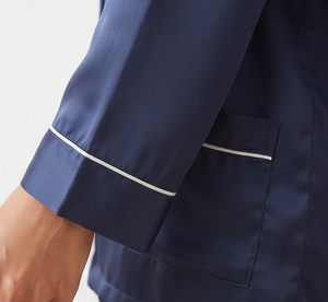 Ensemble de pyjama ample et surdimensionné en satin de soie modal 100 % doux de haute qualité pour femme, idéal pour l'hiver, style streetwear personnalisé - Product Image 6