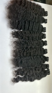 Extensiones de Cabello Natural Ondulado Remy Indio, Doble Trama a Máquina, Cinta de Fusión, Puntas de Una Sola Capa Teñidas, 100g, Solo Color Más Oscuro - Product Image 1