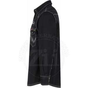 Chemise de soudage en coton respirant à carreaux ignifuge CAT2 pour hommes ZUNEZI, résistance à la chaleur 300-500°C, coutures soudées, pack respirateur - Product Image 2