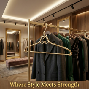 Handcrafted Brass Luxury <b>Clothes</b> Hanger Decorative Vintage Wardrobe Organizer for Bedroom Closet Home Decor Rack Boutique Hook - Product Image 3