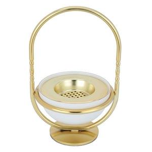 Luxury Metal <b>Bakhoor</b> Burner with Marble Bowl Modern Arabic Incense Burner Decorative <b>Oud</b> Burner for Home Hotel Gift - Product Image 6