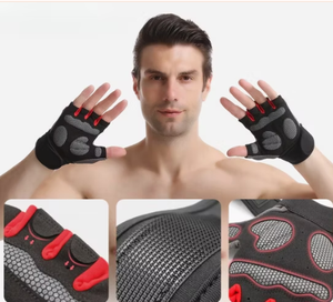 Guantes Deportivos de Medio Dedo Personalizados de Marca, Económicos, Unisex, Ligeros, de Nailon, para Ciclismo, Fitness, Gimnasio, Ejercicio - Product Image 5