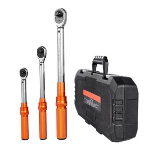 Set di chiavi dinamometriche a scatto bidirezionali da 10-170 Lbf.ft e 20-240 Lbf.ft, 5-45 Lbf.in, in 3 pezzi, con attacco da 1/4, 3/8, 1/2 pollice, kit di utensili - Product Image 1