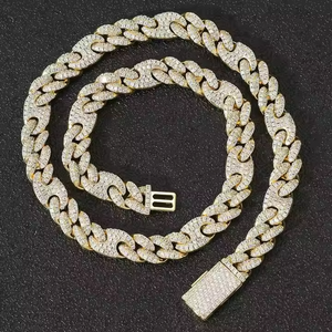 Collier chaîne pour homme en argent 925 avec moissanite, plaqué rhodium, style hip-hop, pour usage quotidien, serti micro-pavé - Product Image 6