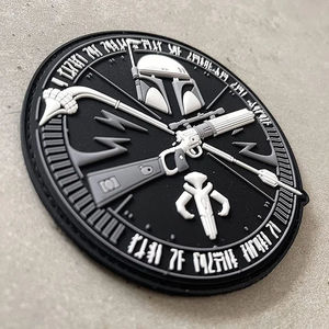 Badge décoratif personnalisé en PVC, patch en caoutchouc, fait main, en toile, thermocollant, NFC, en feutre non tissé, style 3D gaufré pour vêtements - Product Image 6