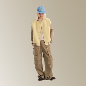 Chất lượng cao polyester Viscose PU pha trộn Unisex Cổ Điển 2-Tone collegiate thể thao bóng chày letterman Varsity Áo khoác cho nam giới phụ nữ - Product Image 1