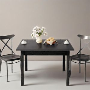 Modern Square Dining <b>Table</b> for 2-4 People Wood Kitchen & Living Room <b>Table</b> for Dinner <b>Parties</b> - Product Image 2