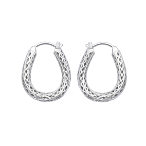 Classic Artisan Boho Sterling Silver Hoop <b>Earrings</b> Natural Ethnic Style Lightweight Statement Jewelry for Women's Collection - Product Image 4