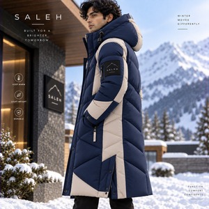 Premium <b>Men's</b> <b>Long</b> <b>Puffer</b> <b>Coat</b> Winter Thick Quilted Jacket Warm Windproof Water Resistant Custom OEM ODM Manufacturer - Product Image 3