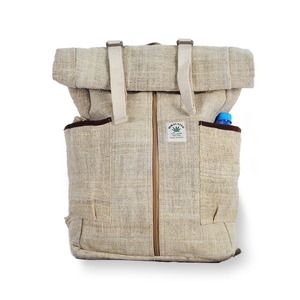 Sac à dos promotionnel 100% chanvre avec poche latérale, écologique et élégant - Product Image 1