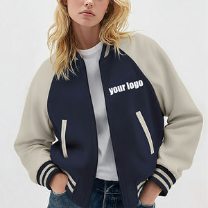 Veste universitaire pour femme, nouvelle collection, couleur unie, matière respirante, tendance, best-seller - Product Image 4