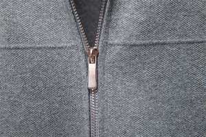 Cárdigan de punto con cuello y cremallera completa para hombre – Elegante suéter con cremallera para otoño e invierno, perfecto para usar en capas y para el día a día - Product Image 3