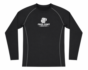 Free Fight Industry Men's Full Sleeve Rash Guard Black Quick Dry Breathable Eco-Friendly UPF50+ Anti-Bacterial 140g - Product Image 4