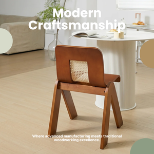 Silla de Comedor de Ratán y Madera de Fresno Fabricada en Vietnam - Product Image 3