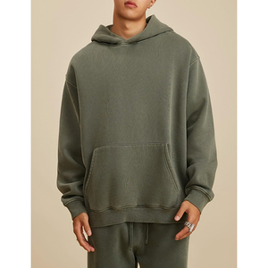 Sudadera con Capucha de Invierno para Hombre, Mezcla de Poliéster/Algodón, Lavado Ácido, Secado Rápido, Transpirable, con Impresión Personalizada de Logotipo en Algodón - Product Image 2