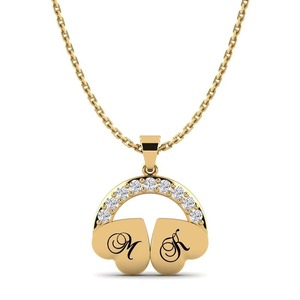 Hermoso colgante con diseño de letra en plata + moissanita, colgante de cristal chapado, estilo lujoso, estilo hip hop, colgante de joyería unisex. - Product Image 1
