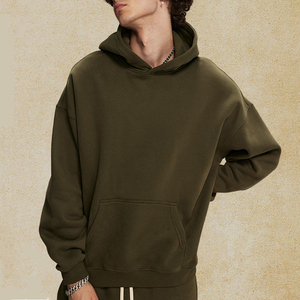 Sudadera con Capucha Unisex Bordada, Color Negro Sólido, Felpa Francesa, Informal, con Bolsillo Delantero, Talla Grande, 100% Algodón Ecológico - Product Image 5