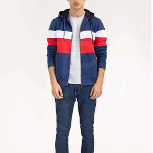 Sweat-shirts à capuche zippés pour hommes, style streetwear, broderie personnalisée, en molleton polyester-coton, coupe-vent et respirant, PROFIT SPORTS, vente en gros - Product Image 4