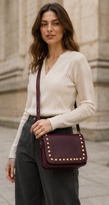 Luxury Vintage Bohemian Rivet Leather Crossbody Bag for Women Designer Shoulder Purse Fashion Travel Winter Messenger Bag - Product Image 5