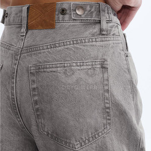 Nouveau style de pantalon en jean à jambes larges pour femmes, pour usage extérieur, de qualité supérieure, couleur unie, à prix abordable. - Product Image 6