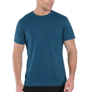 100% Cotton Deep Blue Color Men's Summer Wear <b>T</b>-<b>Shirts</b> Short Sleeves Regular Fit Men's Round Neck <b>Collar</b> <b>T</b>-<b>Shirt</b> - Product Image 1