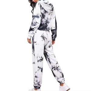 Conjunto Deportivo de Dos Piezas para Mujer, Talla Grande, con Capucha y Cierre de Cordón, 100% Algodón, Estilo Urbano, para Invierno - Product Image 2