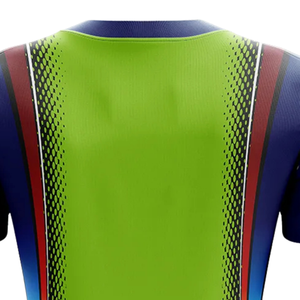 เสื้อโปโลแขนสั้นสำหรับผู้ชาย สีเขียวมะนาวกรมท่า แบบซับลิเมชั่น สำหรับกีฬาคริกเก็ต เหมาะสำหรับการฝึกซ้อมและการแข่งขัน ชุดกีฬาสำหรับทีม - Product Image 5