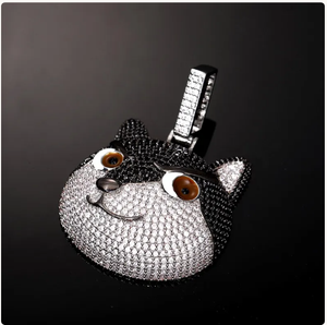 จี้รูปสุนัขการ์ตูนประดับเพชรโมอิสซาไนต์แบบ Iced Out พร้อมปีก จี้เครื่องประดับหรูหราขายส่ง - Product Image 2