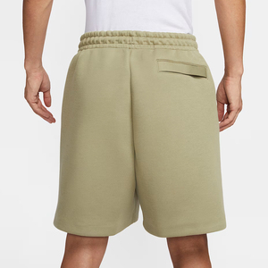 Men's Custom Logo Branding Solid Pattern <b>Knee</b>-Length Fleece Hot Shorts with Drawcord Streetwear Casual Short with <b>Support</b> - Product Image 5